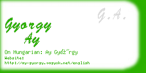 gyorgy ay business card